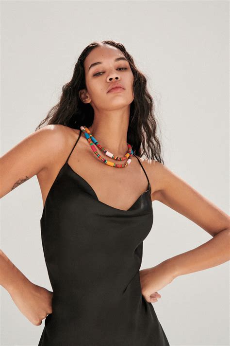 zara satin tank top.